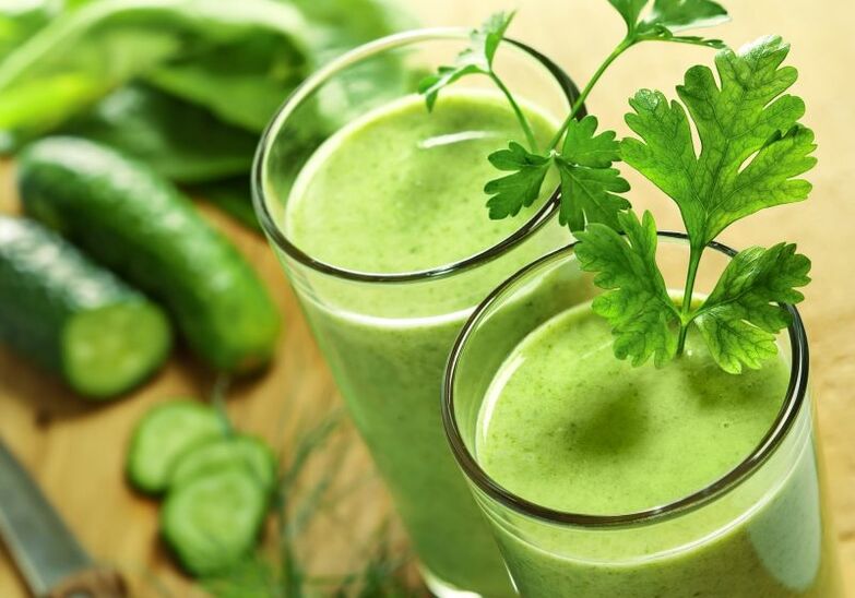 cucumber juice with parsley for prostate